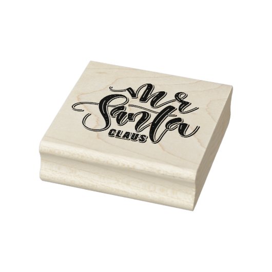 Houten Mr. Santa Claus stempel (Stempel)