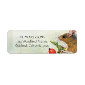 Houten Muis & Bessen Retouradres Labels (Voorkant)