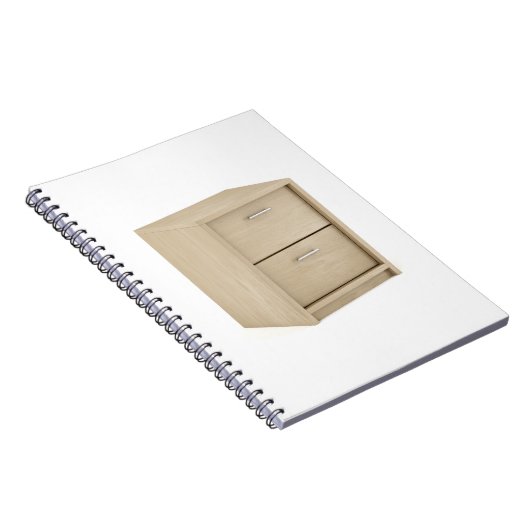 Houten nachtstandaard met twee laden notitieboek (Rechterzijde)