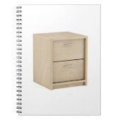 Houten nachtstandaard met twee laden notitieboek (Voorkant)