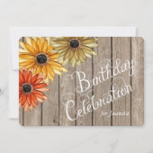 Houten najaar bloemen Aangepaste feestdag uitnodig Kaart (Voorkant)