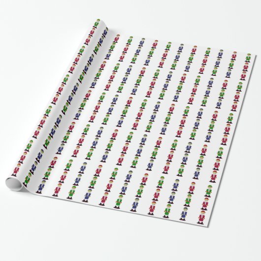 Houten Notenkrakers Cadeaupapier (Uitgerold)