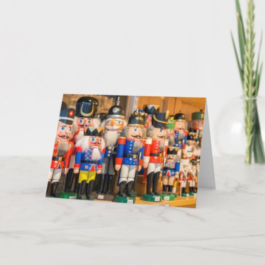 Houten Notenkrakers Feestdagen Kaart (Voorkant)
