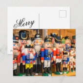 Houten Notenkrakers Feestdagenkaart (Voorkant / Achterkant)