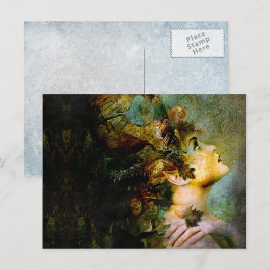 houten nymphett briefkaart (Voorkant / Achterkant)