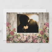 Houten Omheining met Geschilderde Rozen & Douanefo Bedankkaart (Achterkant)