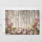 Houten Omheining met Geschilderde Rozen Paar Foto Save The Date (Achterkant)