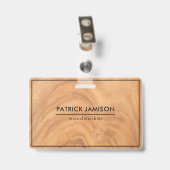 Houten ontwerp badge (Achterkant met clip)