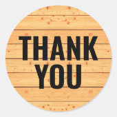 Houten Ontwerp - Bedankt Sticker (Voorkant)