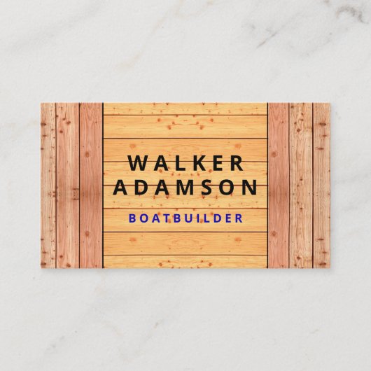 Houten Ontwerp (Handyman Werk) Ziet eruit als hout Visitekaartje (Voorkant)