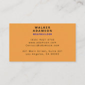 Houten Ontwerp (kijkt als houten Korrel) Bouw Visitekaartje (Achterkant)