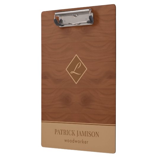 Houten Ontwerp met Logo Klembord (Links)