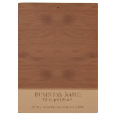 Houten Ontwerp met Logo Klembord (Achterkant)