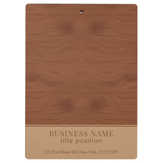 Houten Ontwerp met Logo Klembord (Achterkant)