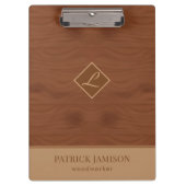Houten Ontwerp met Logo Klembord (Voorkant)