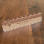Houten Ontwerp met Logo Naambordje (Zijkant)
