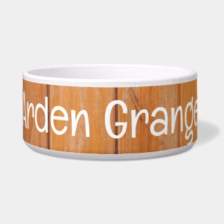 Houten Oppervlakte Pet Bowl met ARDEN GRANGE Tekst Voerbakje