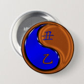 Houten Os Ronde Button 7,6 Cm (Voorkant /achterkant)