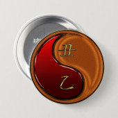 Houten Os Ronde Button 7,6 Cm (Voorkant /achterkant)
