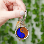 Houten Os Sleutelhanger (Hand)