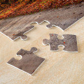 Houten pad met herfstkleuren legpuzzel (Zijkant)