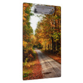 Houten pad met herfstloof klembord (Rechts)