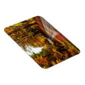 Houten pad met herfstloof magneet (Rechterzijde)