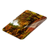 Houten pad met herfstloof magneet (Linkerzijde)