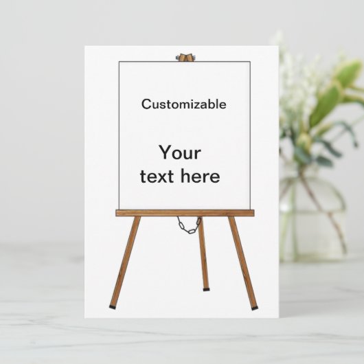 Houten paling voor blikken en beeldscherm kaart (Staand voorkant)