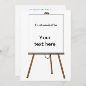 Houten paling voor blikken en beeldscherm kaart (Voorkant / Achterkant)