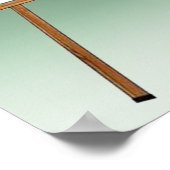 Houten paling voor blikken en beeldscherm poster (Hoek)