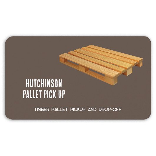 houten pallet visitekaartje