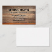 Houten panelen achtergrond | handwerkslieden visitekaartje (Voorkant / Achterkant)