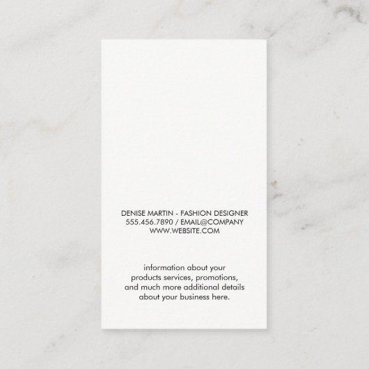 Houten panelen | bloemistenschaar visitekaartje (Achterkant)