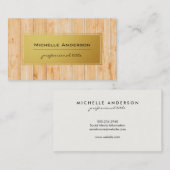 houten panelen | Gouden Lijsten rug Visitekaartje (Voorkant / Achterkant)