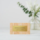 houten panelen | Gouden Lijsten rug Visitekaartje (Staand voorkant)