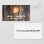 Houten panelen | Hulpmiddelen voor hardwareherstel Visitekaartje (Voorkant / Achterkant)