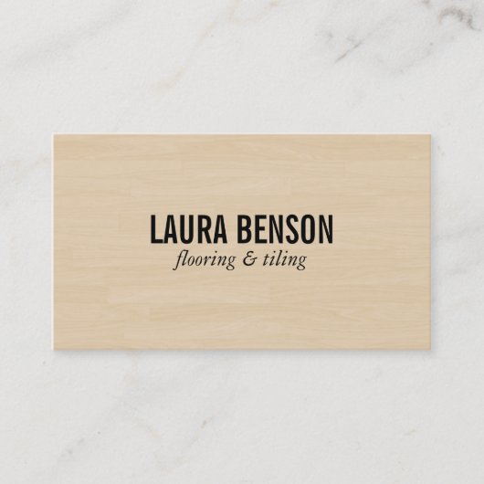 Houten panelen (print) visitekaartje (Voorkant)