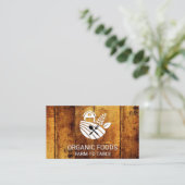 houten panelen | rustiek Boerderij-icoon Visitekaartje (Staand voorkant)