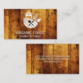 houten panelen | rustiek Boerderij-icoon Visitekaartje (Voorkant / Achterkant)