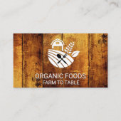 houten panelen | rustiek Boerderij-icoon Visitekaartje (Voorkant)