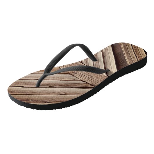 Houten panelen teenslippers (Schuin)