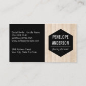 Houten panelen visitekaartje (Achterkant)