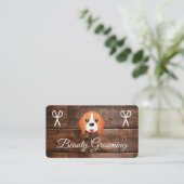 Houten Panelen voor Hondenverzorging Visitekaartje (Staand voorkant)