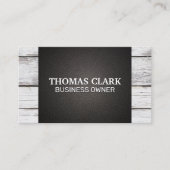 Houten panelen | Zwarte textuur Visitekaartje (Voorkant)