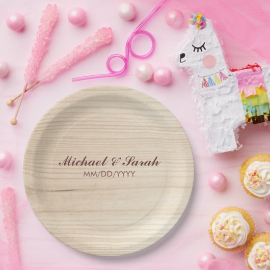 Houten Papieren Bordje (Feest)