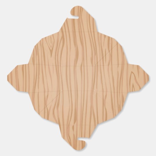 Houten Patroon Feestelijke Uitnodigingsdozen Bedankdoosjes (Ongevouwen)