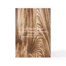 Houten Patroon Gepersonaliseerd 5e Bruiloft Jubile