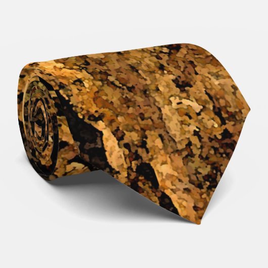 Houten patroon stropdas (Opgerold)