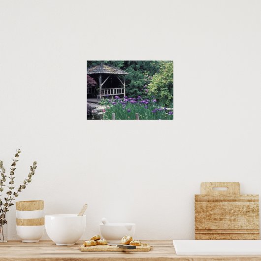 Houten paviljoen in de Sunken Garden in Poster (Keuken)